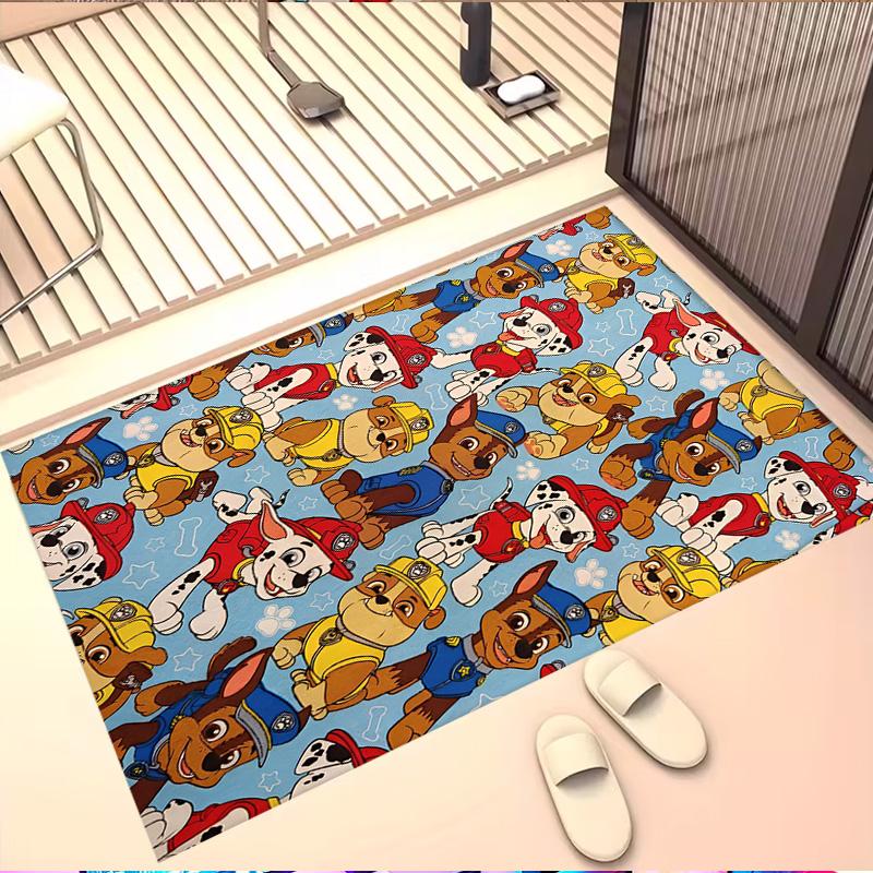 PAW Patrol Print Rug, Washable Floor Carpet, For Entryway Dorm Laundry Room Office Study, Home Decor Birthday Christmas Gift