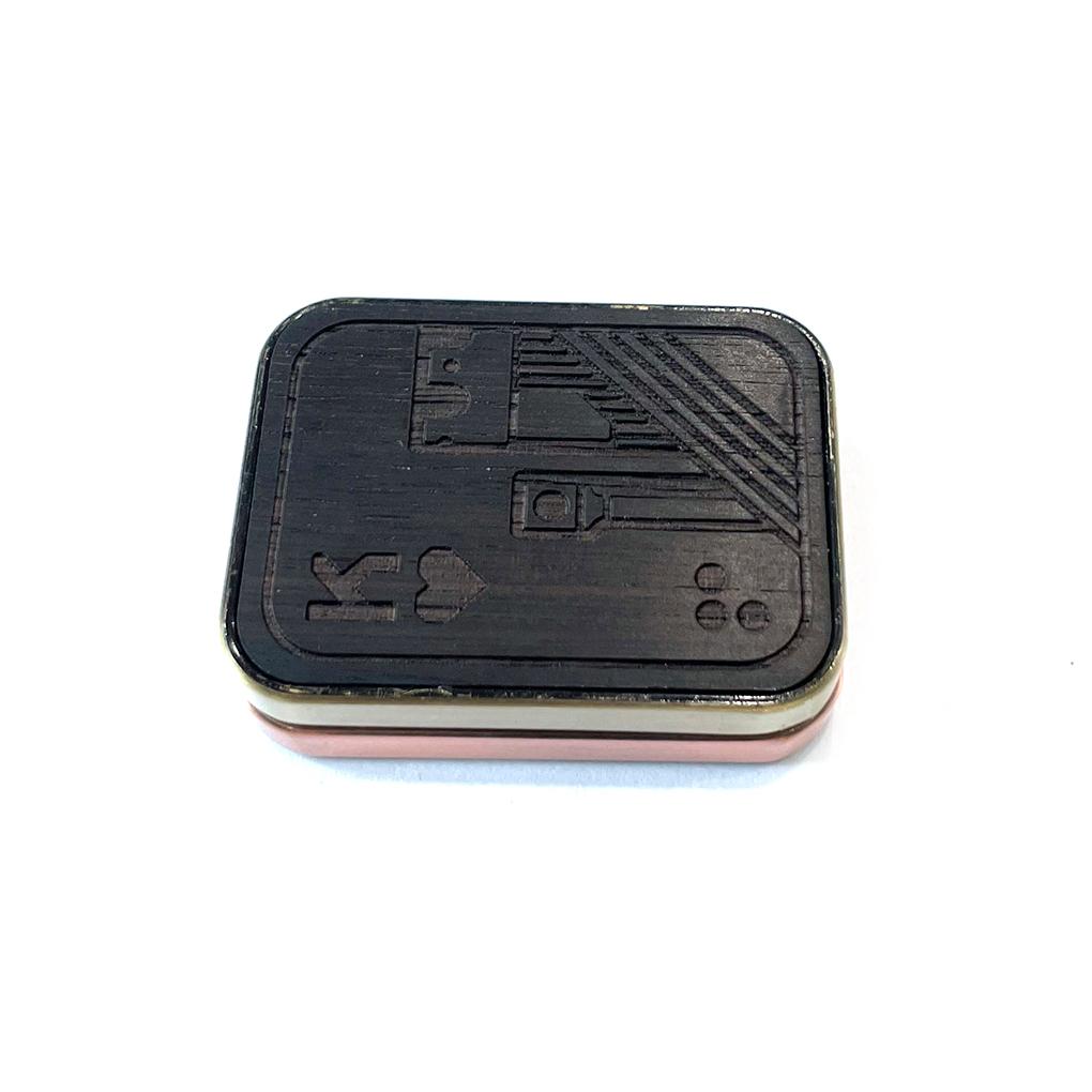 Fidget Slider 3 Layer Padauk Lodestone Push Card Stress Relief Funny Metal Hand Spinner Toy Sensory Toys