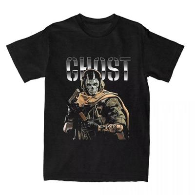 Футболка Call of Duty Ghost MW2 Мужская Женская Одежда Круглый вырез Короткий рукав Топ Модная Уличная одежда Повседневная Хлопковая Летняя Футболка Оверсайз