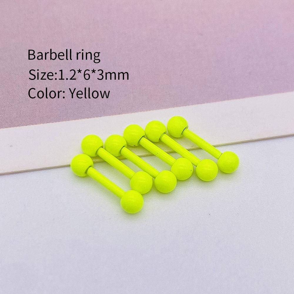 4Pcs Stainless Steel Barbell Earrings Body Piercing Jewelry