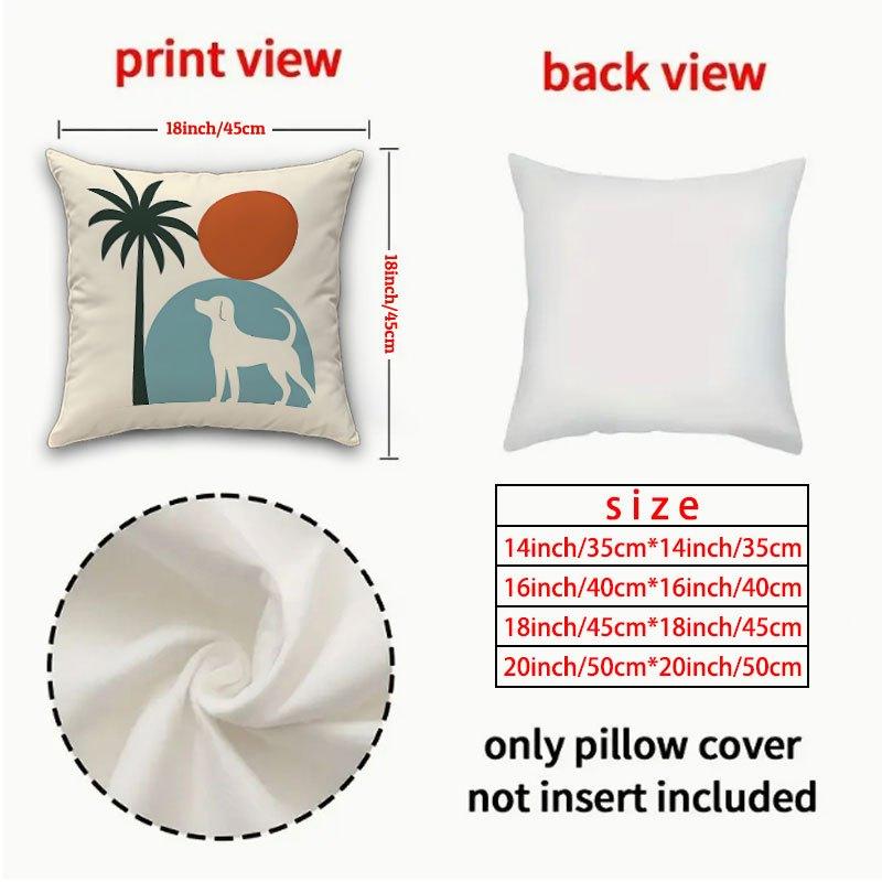 Minimalist Boho Pillow Covers, Mid-Century Modern Figure Plant Art Decorative Throw Pillow Cases, Neutral Home Decor No Insert