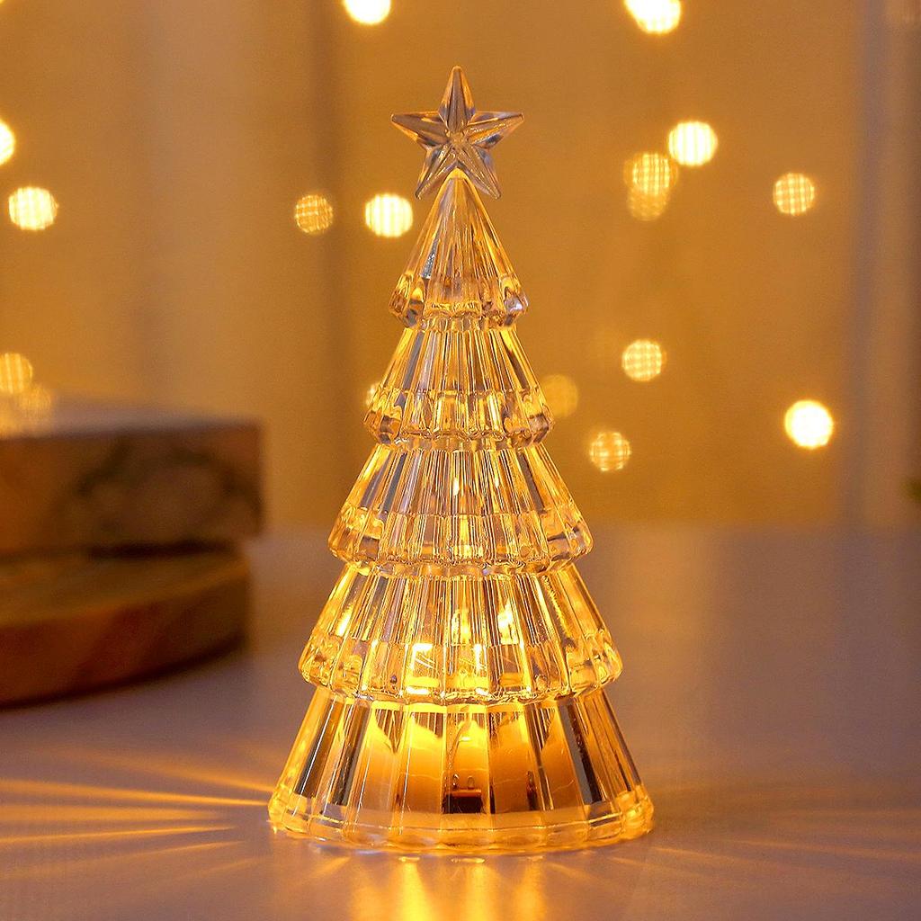 Mini Glowing Christmas Tree Tabletop Ornament & Night Light