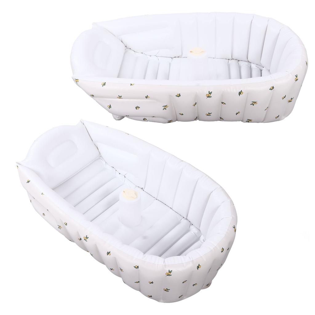 Детская надувная ванна для дома, милый изысканный узор, переносная складная ванна для младенцев, оливковое масло