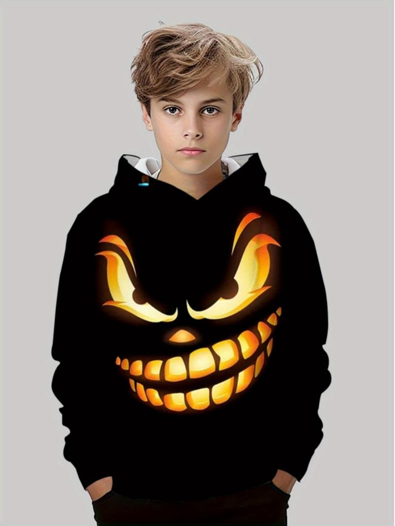2026 Latest Halloween Series New Pumpkin Head Hoodie 3D Print Autumn Pullover Casual Comfortable Sports Parent-Child Clothing Anime Hoodie  jacket