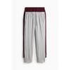 H M Regular Fit pajaMa Pants 2 Piece Set Burgundy Grey Melange