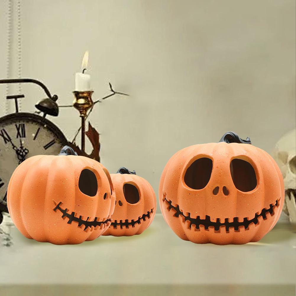 Halloween LED Pumpkin Lights Battery Operated Cute Indoor Pumpkins Light Up Jack O Lanterns For Balcony Desktop Courtyard