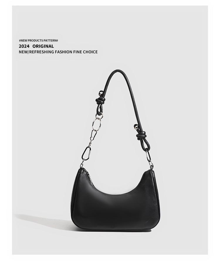 Women's 2025 Spring/Summer Fashion Textured Underarm Bag - Versatile Single Shoulder Dumpling Bag