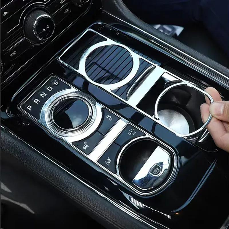 Metal Car Center Console Gear Shift Panel Button Decorative Frame Trim Sticker For Jaguar XF 2008-2015 XJ 2010-