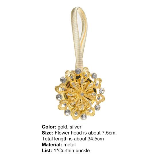 Excellent Curtain Buckle Eye-catching Rust-proof Portable Flower Shaped Magnetic Curtain Strap for Living Room