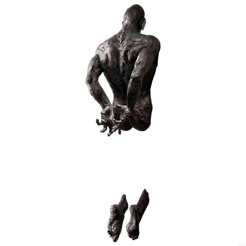 62KD Сквозная настенная фигурная скульптура из смолы, абстрактная, с гальваническим покрытием, ремесла, декор для дома, отеля, гостиной, настенное украшение