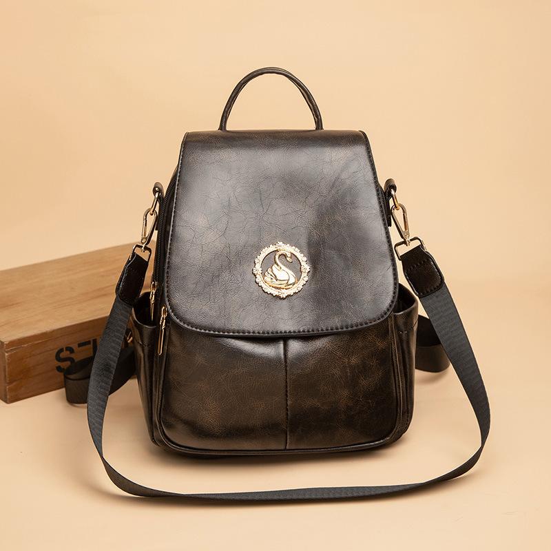 Женский кожаный рюкзак, дорожная сумка большой вместимости, женский