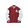 Lifestyle Series Letter Splicing Single-Breasted Long Sleeve Baseball Jacket Women Jackets Shining-Red 162338608-2