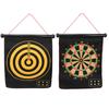 15in Magnetic Dart Board with 6 Dart Safety Magnet Doublesided Printing Dart Lint