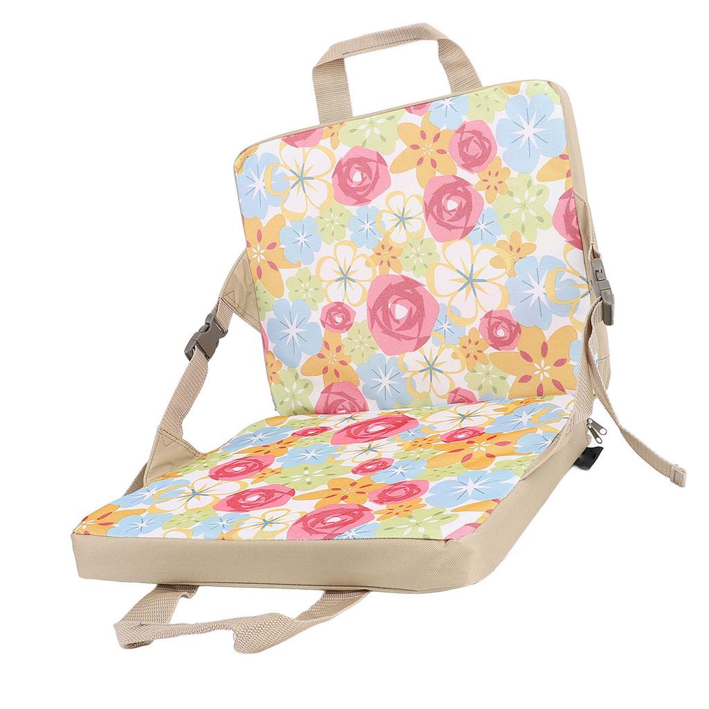 Складной стадионный коврик со спинкой 600D Oxford Fabric Thick Floral Portable Bleacher Chair для детей R