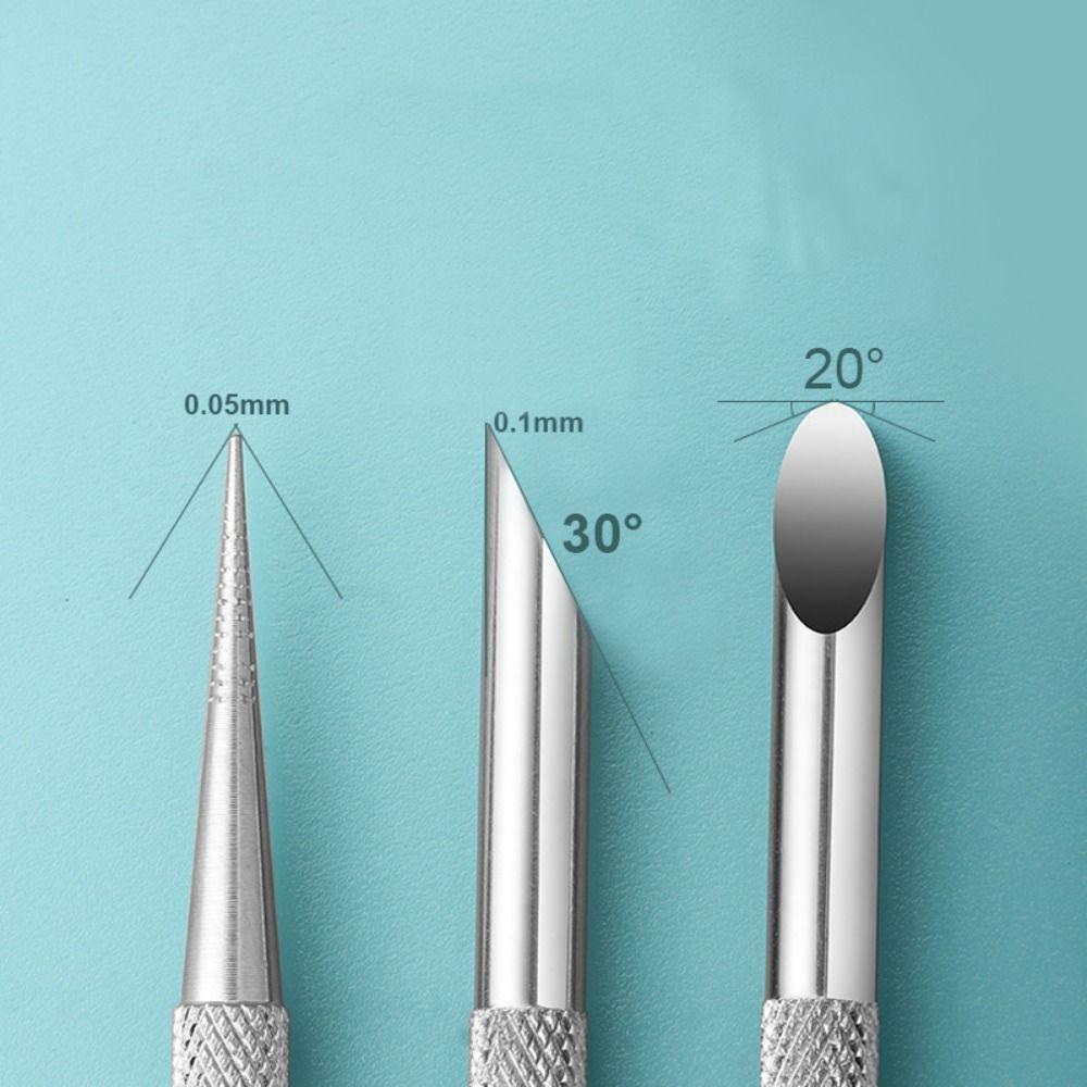 Stainless Steel Cuticle Pusher Double Ended Manicure Stick New Nail Dotting Pen Nail