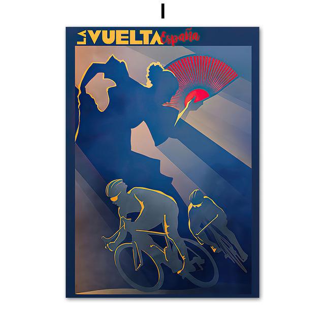 Винтажные постеры и принты, спортивный велосипед, езда на велосипеде, настенная живопись на холсте, настенные картины в скандинавском стиле для мальчика, декор для спальни, гостиной, без рамки