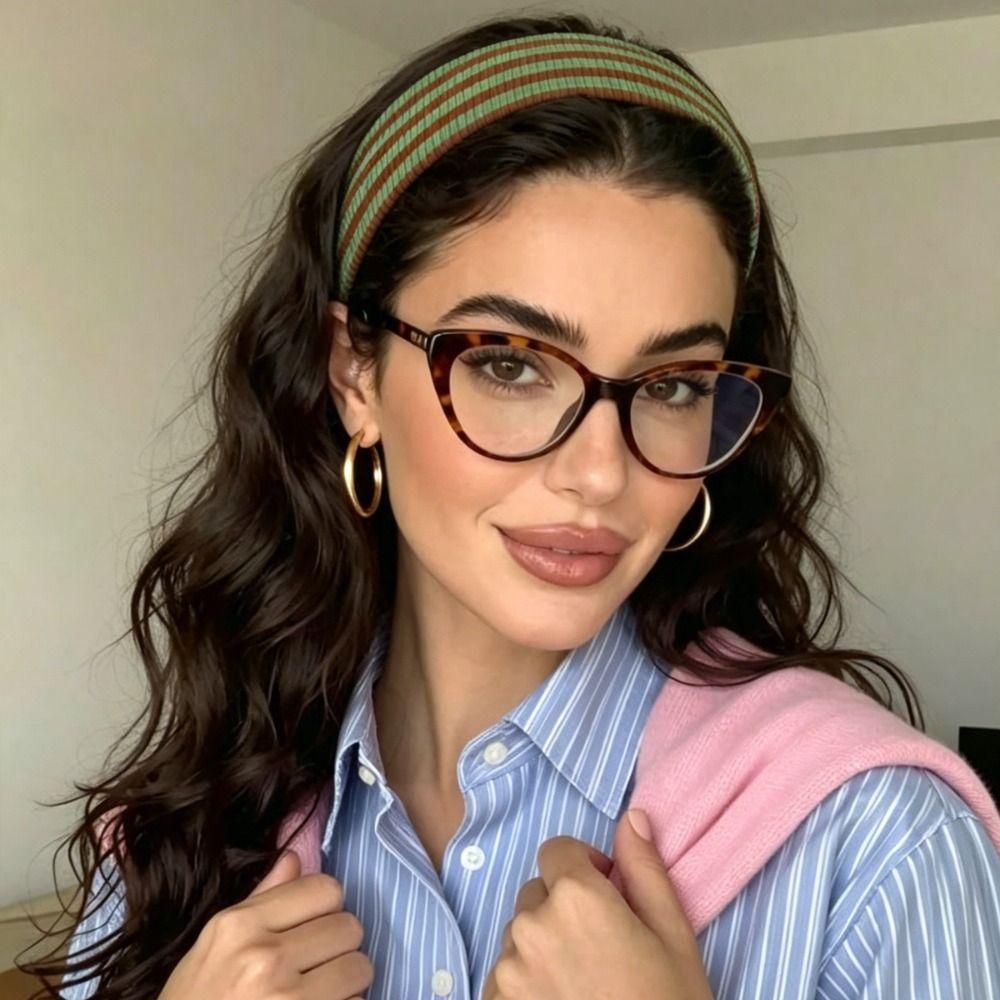 Striped Elastic Hair Band Sweat-absorbing Sports Headband Fashion Wide Hairband