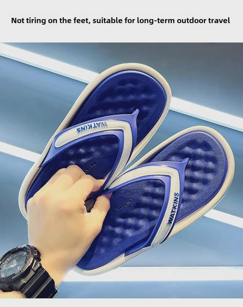 Мужские модные шлепанцы на толстой подошве: Мягкие, удобные пляжные сандалии на лето