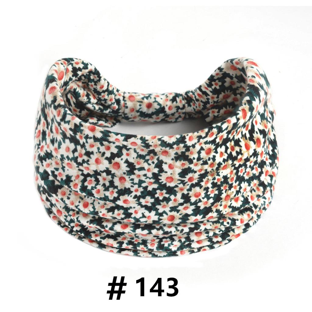 Бохо повязки на голову для женщин Хлопковые широкие повязки на голову Эластичная повязка для волос Нескользящая для тренировок Йоги Бега Тюрбан Головной убор Аксессуары для волос