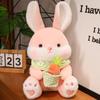 Kawaii пушистый плюшевый кролик-морковь, милый плюшевый плюшевый мишка, белый кролик с морковью в карманной сумке, подарок на день рождения для девочек и мальчиков