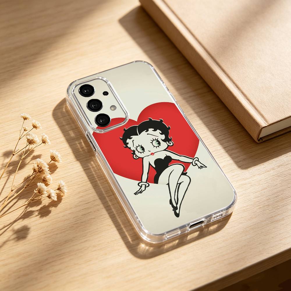 Betty HOT Boop phone Case For Samsung S25,24,21,22,23,30,Ultra,20,Plus,Fe,Lite,Note Transparent Cover