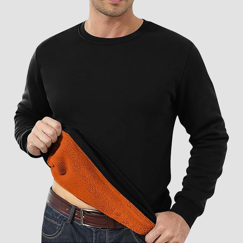Мужские толстовки на подкладке Премиальные толстовки из флиса большой плотности Пуловеры Толстые термотолстовки
