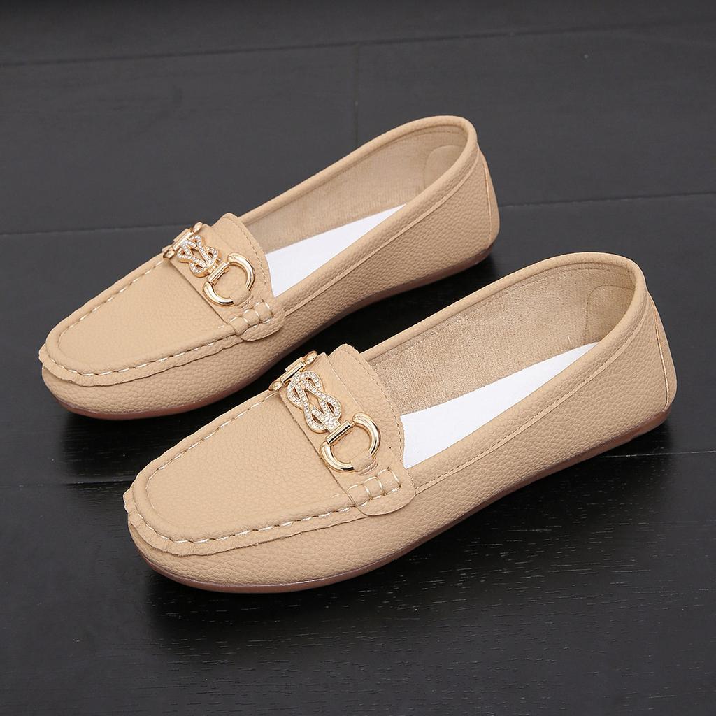 2025 неглубокие одинарные туфли повседневные туфли на плоской подошве Doudou туфли в британском стиле маленькие кожаные туфли с мягкой подошвой нескользящие ленивые туфли