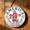 Yousheng Деревянная табличка на дверь к 250-летию США 1776-2026 250 лет свободы Патриотическая подвесная табличка для 4 июля Дня Независимости Входная дверь Дом