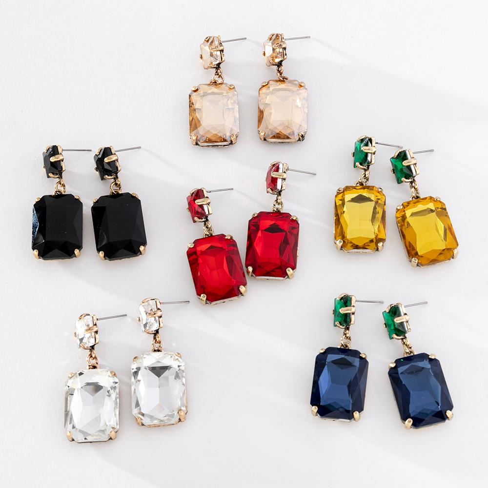 Pinkdudu Simple Geometric Acrylic Multicolor Drop Earrings Fashion Alloy Gold Plated Earrings for Women Jewelry Gifts PD639