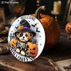Halloween Wooden Welcome Sign with Dog & Pumpkin Pattern - Charming Figurine Ornaments - Ideal for Front Door, Wall, Room Decor