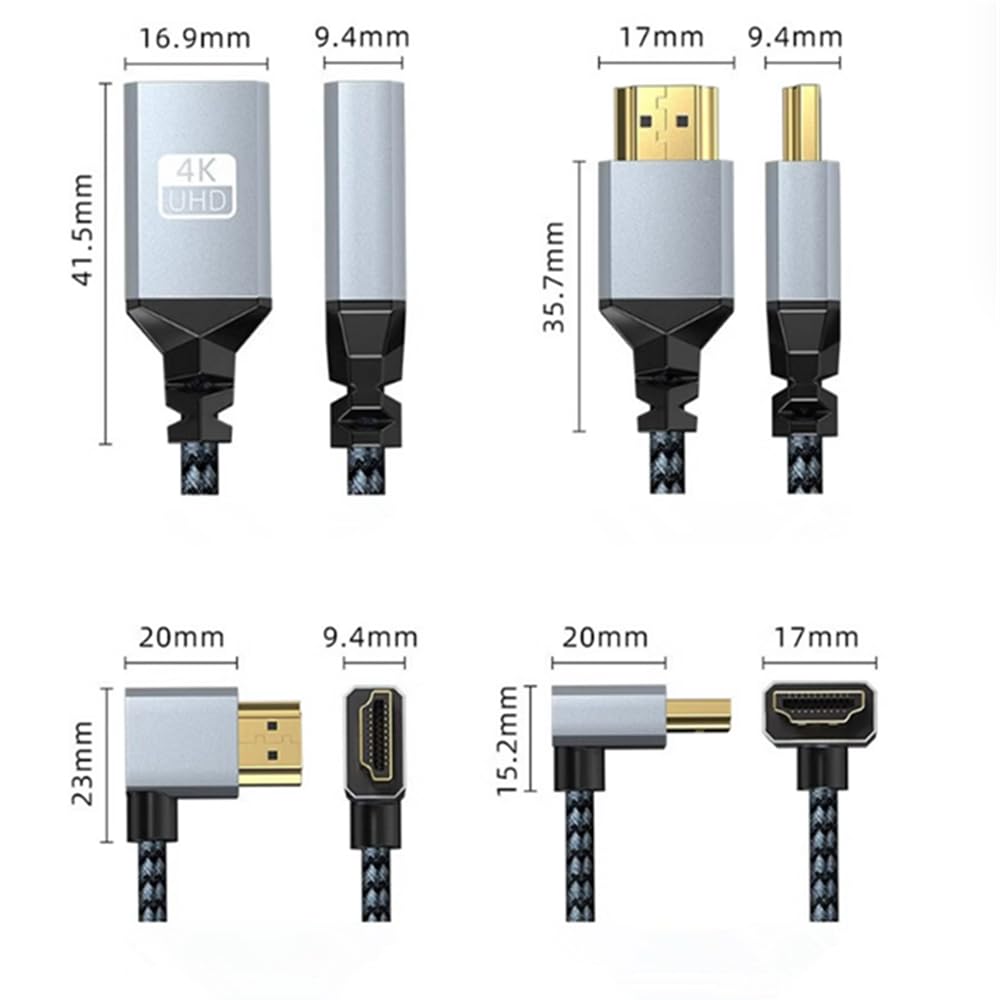 ViViSun invoice HDMI-удлинительный кабель с высокой скоростью, качеством изображения 4K, позолоченный разъем HDMI типа A, мужской разъем, HDMI типа A, женский разъем L