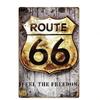 Vintage Metal Tin Signs Route 66 Posters Decor Sign Plaque Retro Garage Wall Fo Bar Club Room Restaurant Wall Decoration
