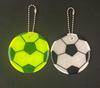 Светоотражающий брелок Bellarino, Светоотражатель, Набор брелоков, Футбольный мяч, Флуоресцентный, Детский, Безопасный, Набор из 2 штук, белый + желтый