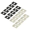 20 Pcs Poker Card Bottle Opener Beer Openers Stainless Steel Black Silver Cup Mat for Wallet Gifts