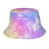 Pastel Tie Dye Colorful Pattern Unisex Bucket Hat Customize Summer Beach Sun Hat