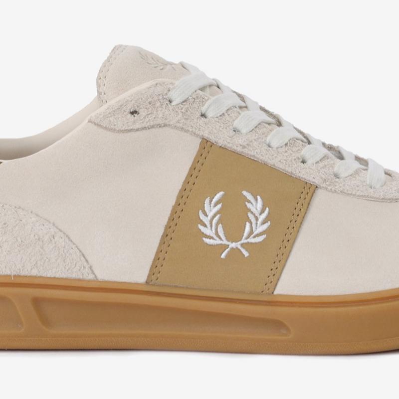 Fred Perry Мужские бежевые кроссовки Sfpm2438325 X44