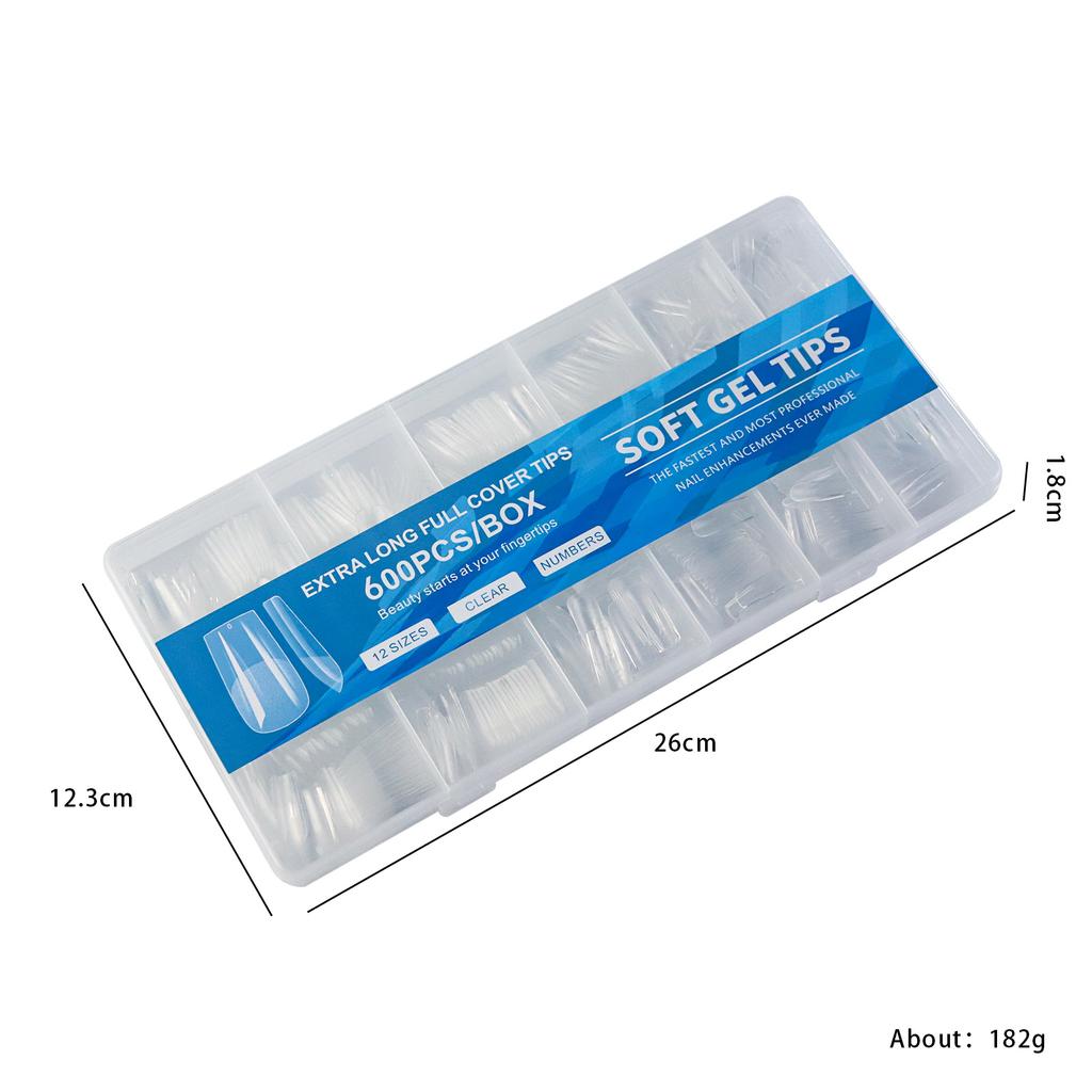 Накладные ногти для дизайна ногтей не требуют резьбы и шлифовки, тонкие полуматовые и бесшовные, европейские и американские матовые накладные ногти для пальцев 600 шт.