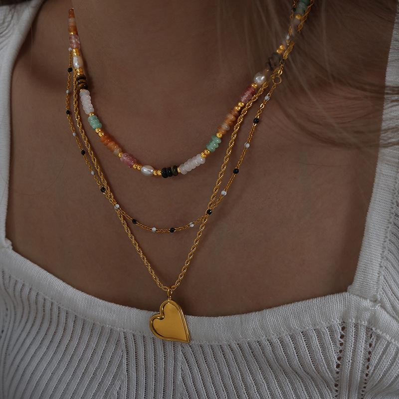 Бохо Многоцветные Ожерелья из Натуральных Камней для Женщин в Богемном Стиле, Женские Ожерелья из Бисера Ручной Работы