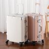 Quiet Spinner Wheels Aluminum Frame Luggage for Women Men - Durable Large Capacity Suitcase with Combination Lock