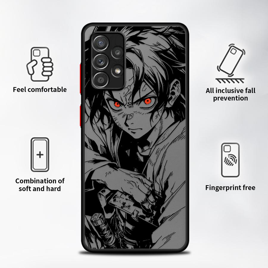 Аниме D-emon Крутой S-layer Чехол для Samsung Galaxy A54 A35 A34 A36 A73 A33 A16 A15 A14 A23 A52S A72 A17 A52 A53 A56 A55 Телефон