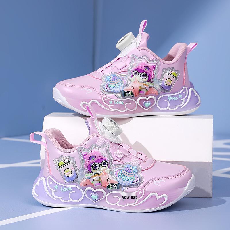 Водонепроницаемые кожаные кроссовки для бега для девочек 2025 года – противоскользящие, с мягкой подошвой, повседневные для детей старшего возраста