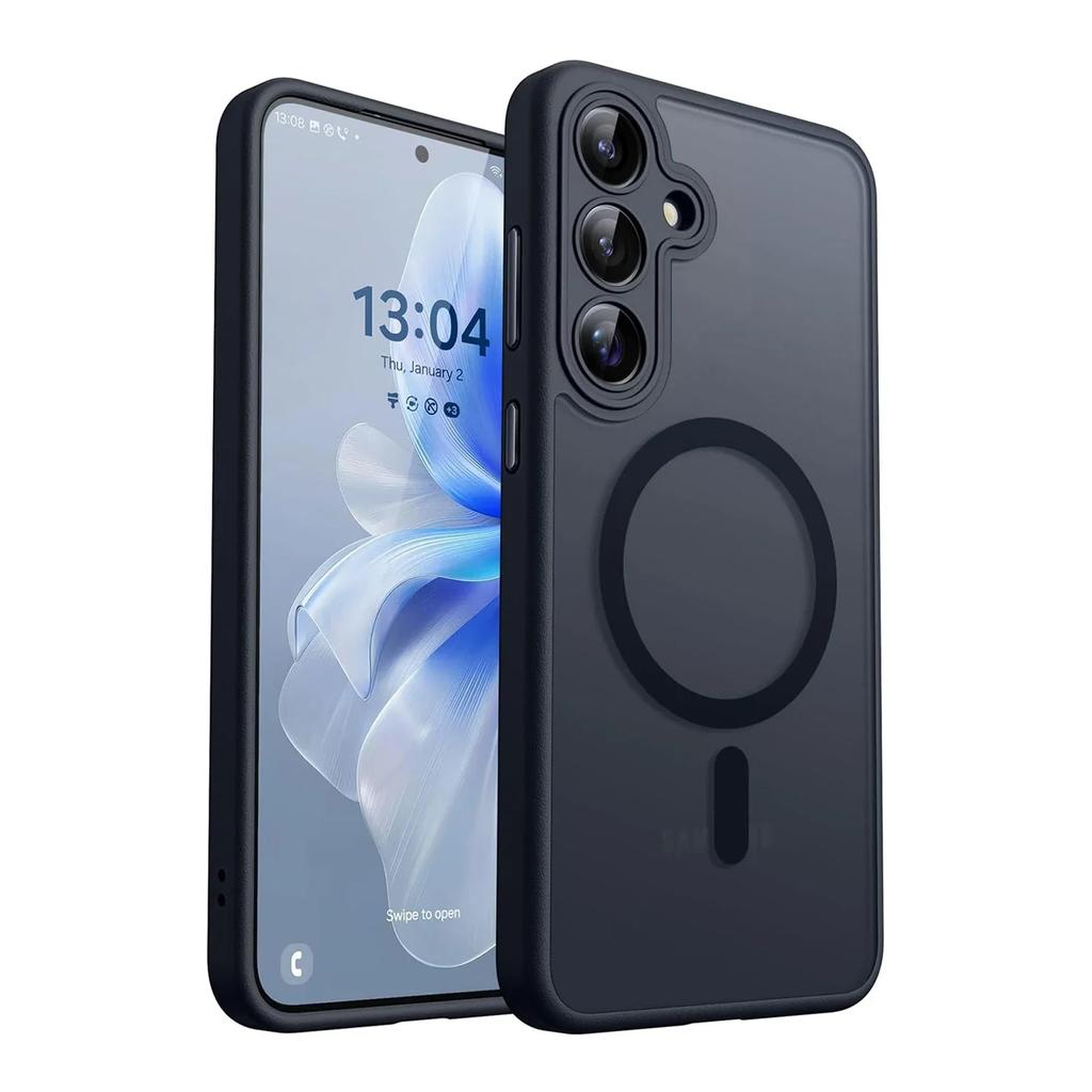 Роскошный матовый полупрозрачный магнитный чехол для беспроводной зарядки для Samsung Galaxy A16 A36 A26 A06 A55 A35 A25 A15 A05 5G Magsafe чехол