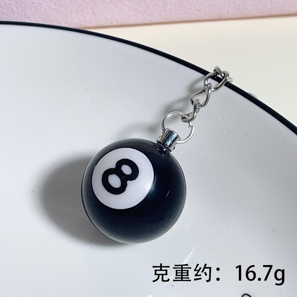 Fashion Creative Billiard Pool Keychain Table Ball Key Ring Lucky Black No.8 Key Chain 25mm Resin Ball Jewelry Gift