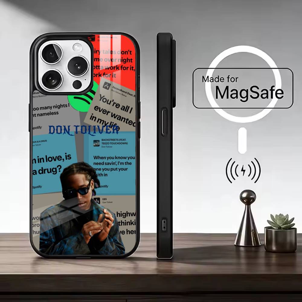 Чехол для телефона D-Don toliver Cool rapper для iPhone 17, 16, 15, 14, 13, 12, 11 Plus, Pro, магнитный с Magsafe, беспроводная зарядка