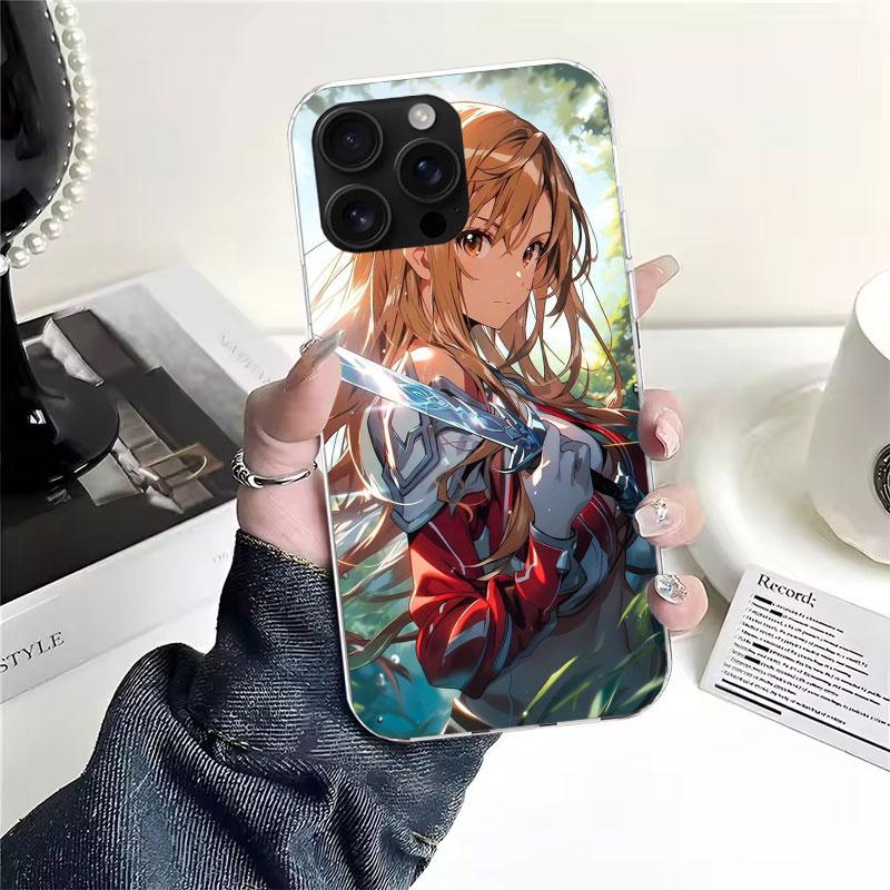 Чехол для телефона Sword Art Online Юки Асуна Мягкий для IPhone 11 17 Air 16E 16 Pro Max 15 + 14 Plus 13 Mini 12 Apple 7 SE 8 Fundas Coq