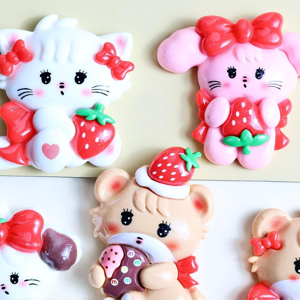 Kcal DIY Cartoon Animal Resin Accessories for Phone Cases, Hairpins, Hair Ropes, Keychains, and Jewelry.