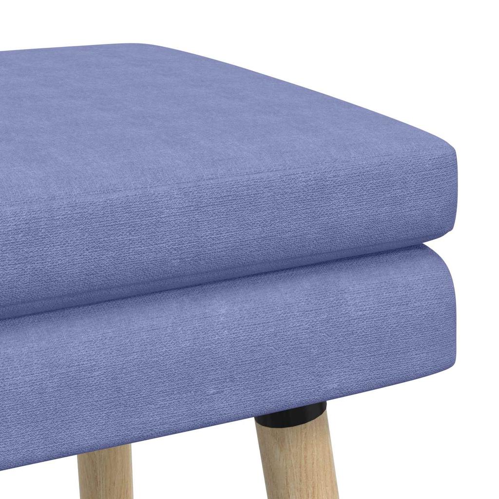 Double Layer Bench Jeans Blue 80 x 40 x 47 cm Fabric