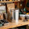 Weather Resistant Dry Food Container Metal Rice Storage Canister with Lid, Moisture-proof Container, Large Capacity Jar Durable Pantry for Goods