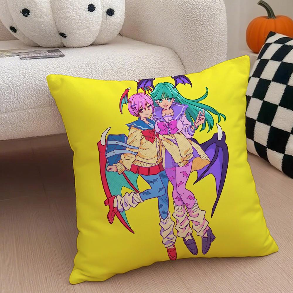 D-Darkstalkers M-Morrigan Наволочка Чехол для декоративной подушки Скрытая пуговица Прочный полиэстер Подушка на стул