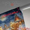 2pcs,Curtains Christmas Bear (3) Chic Curtains&Window Treatment Polyester Easy Install Curtains Versatile All Suitable for